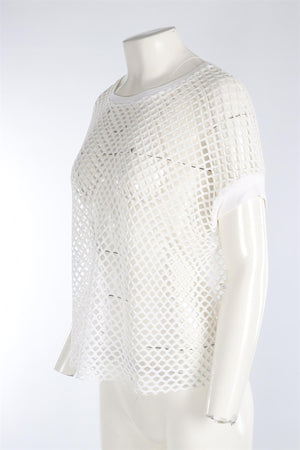 SANDRO WHITE MESH TOP SMALL