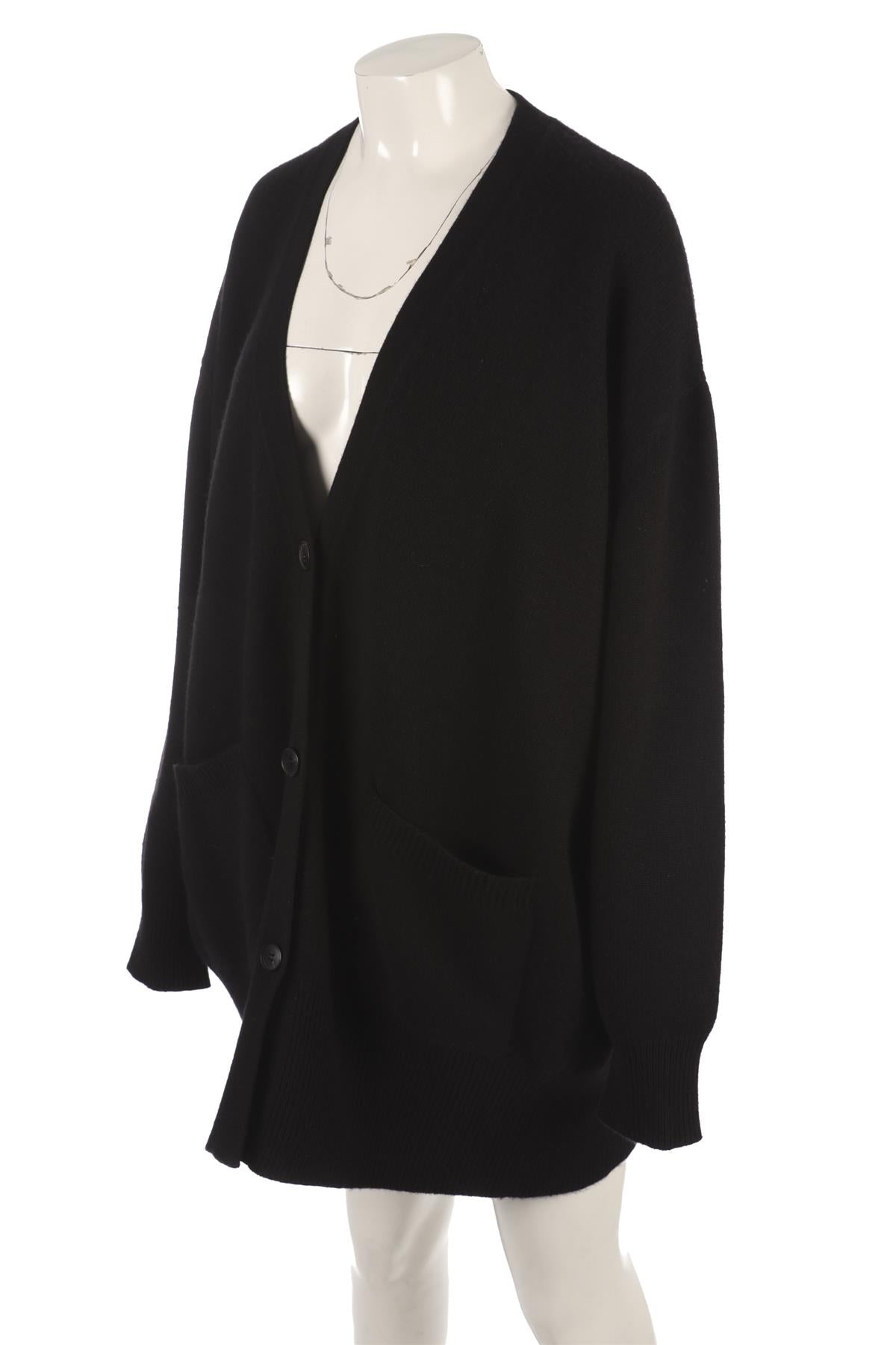 RAEY BLACK CASHMERE CARDIGAN XSMALL
