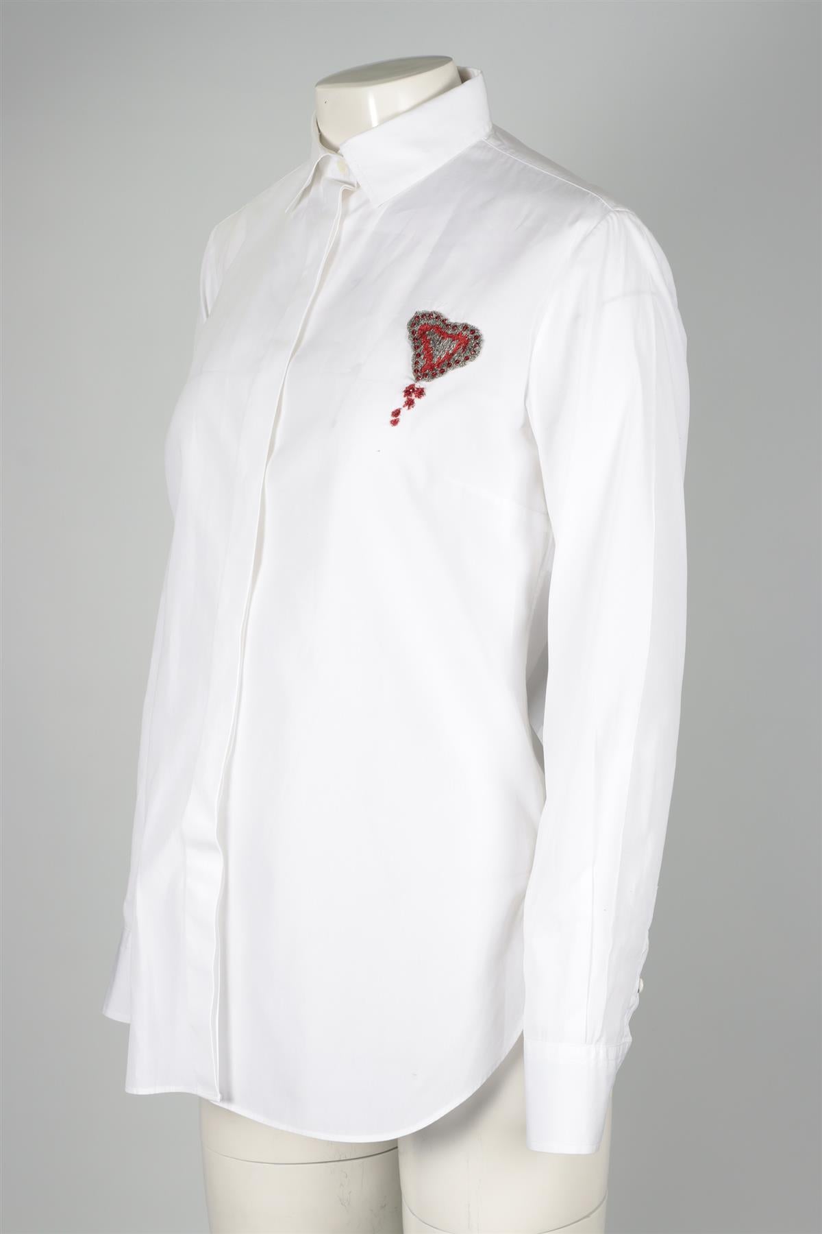 CHRISTIAN DIOR WHITE COTTON SHIRT FR 40 UK 12