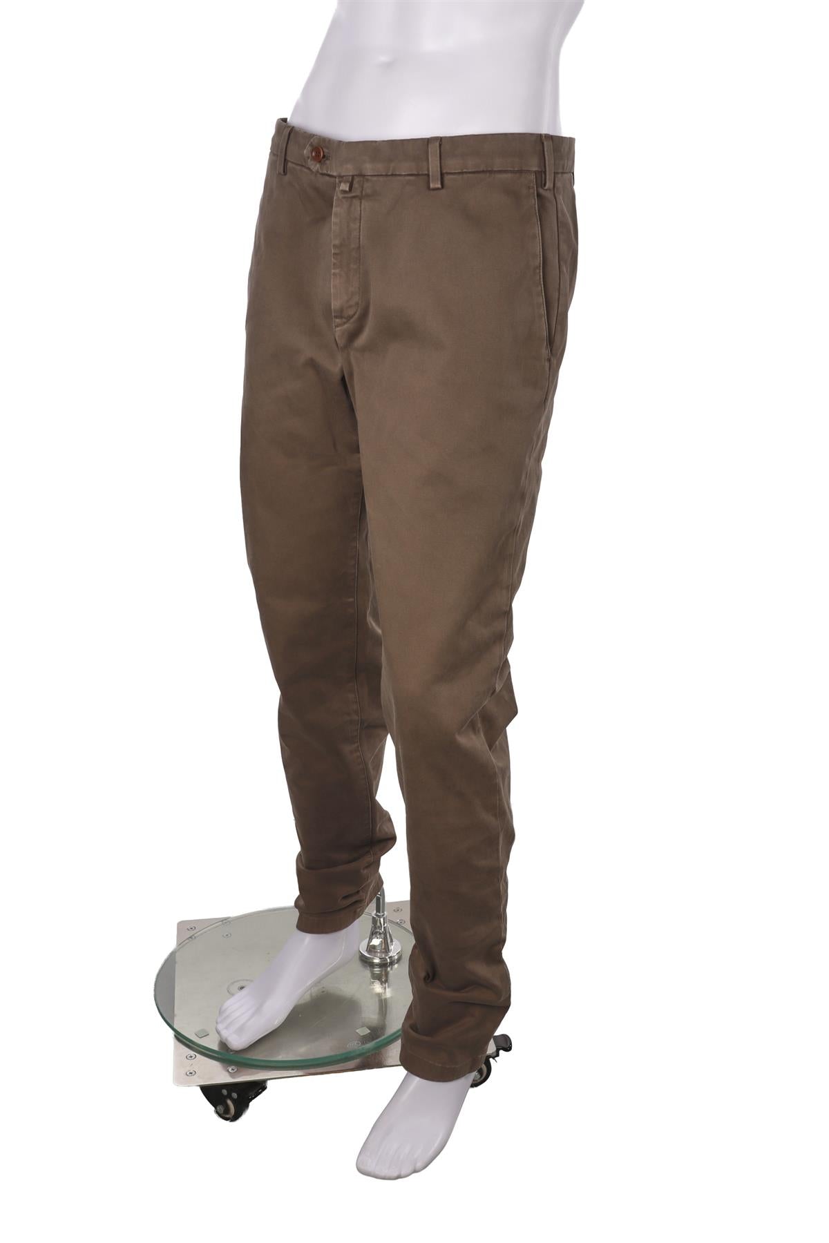 LORO PIANA GREEN MEN'S COTTON STRAIGHT LEG PANTS IT 50 UK 34 FR 42