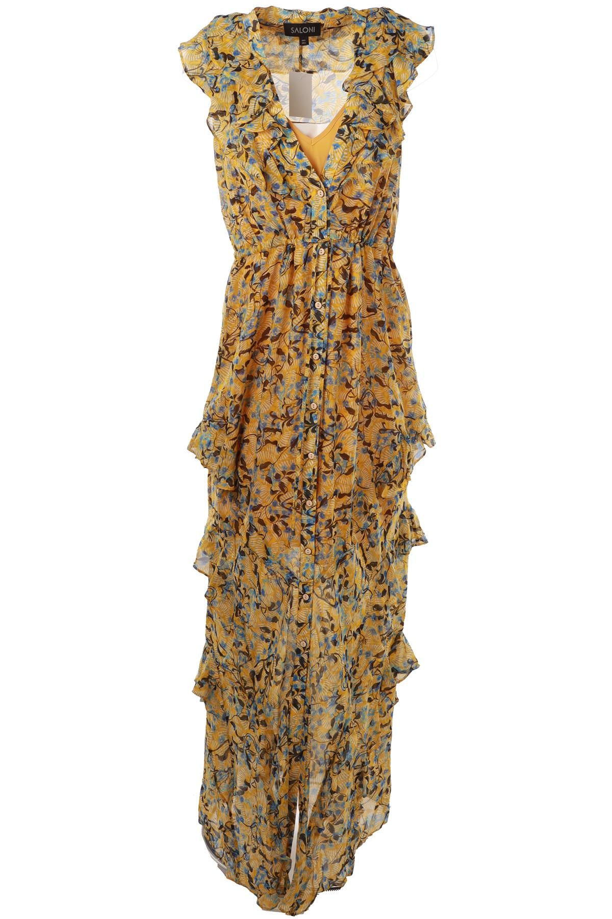 YELLOW SILK MAXI DRESS