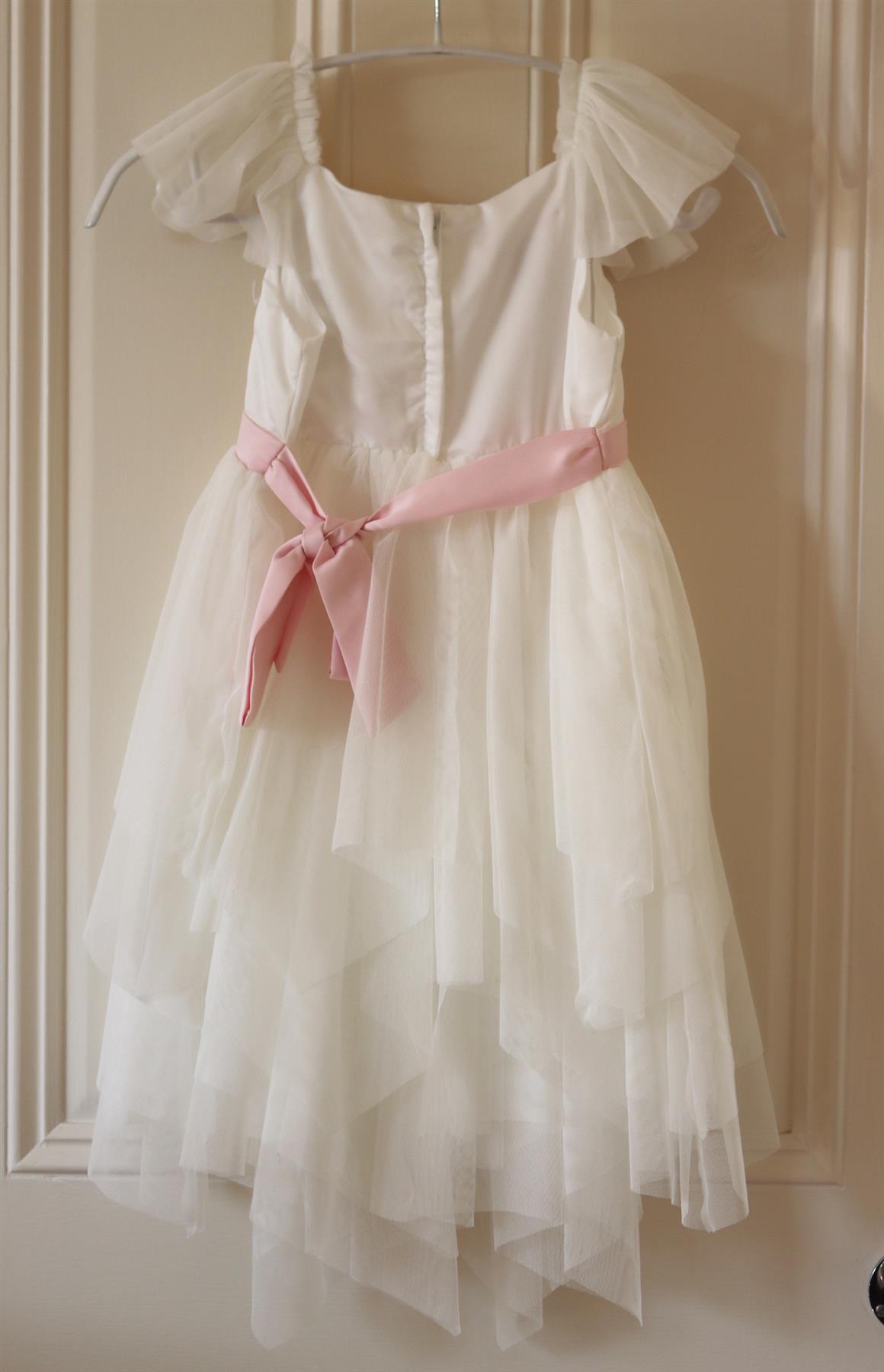 KATE MACK AND BISCOTTI KIDS GIRLS FLORAL TULLE DRESS 6 YEARS