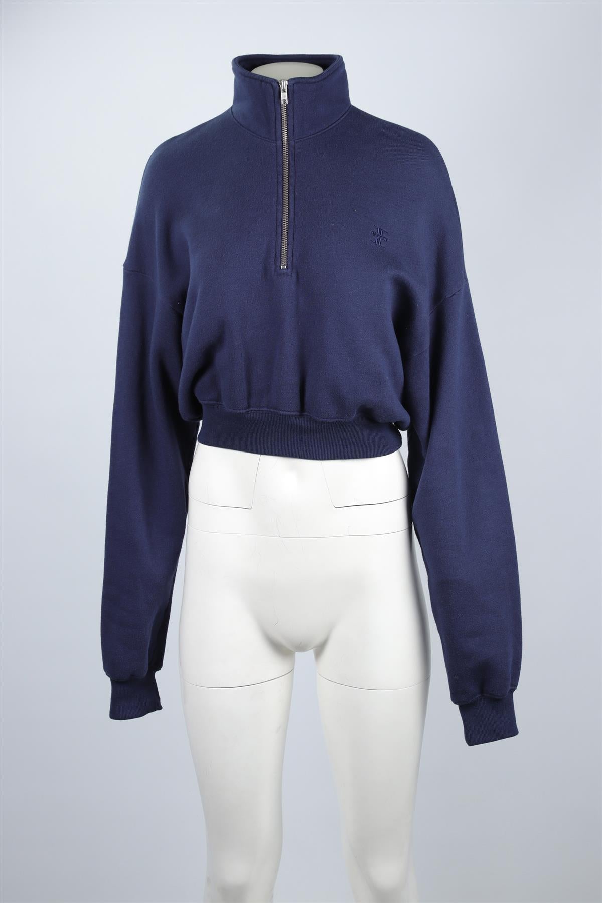 ETERNE NAVY COTTON SWEATSHIRT SMALL