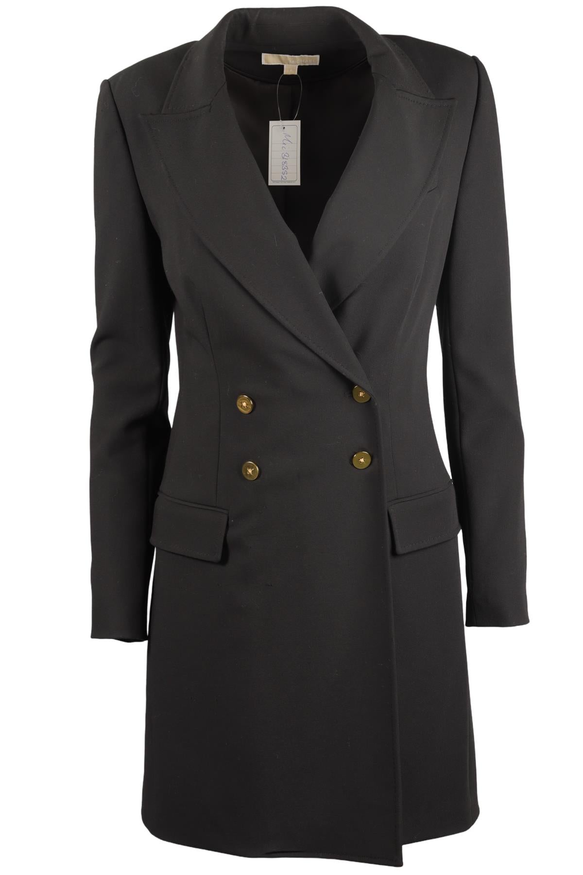 MICHAEL KORS BLACK WOOL COAT US 6 UK 10