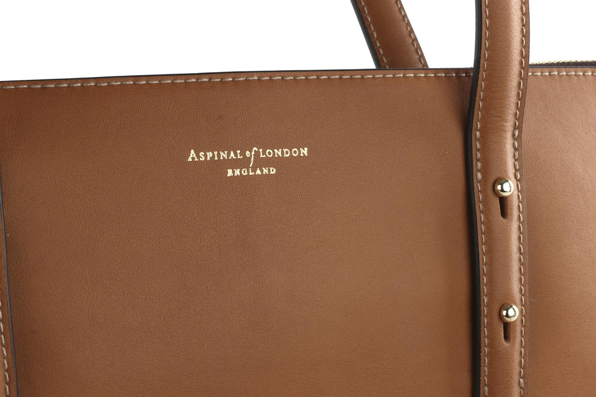 ASPINAL OF LONDON TAN REGENT LEATHER SHOULDER BAG