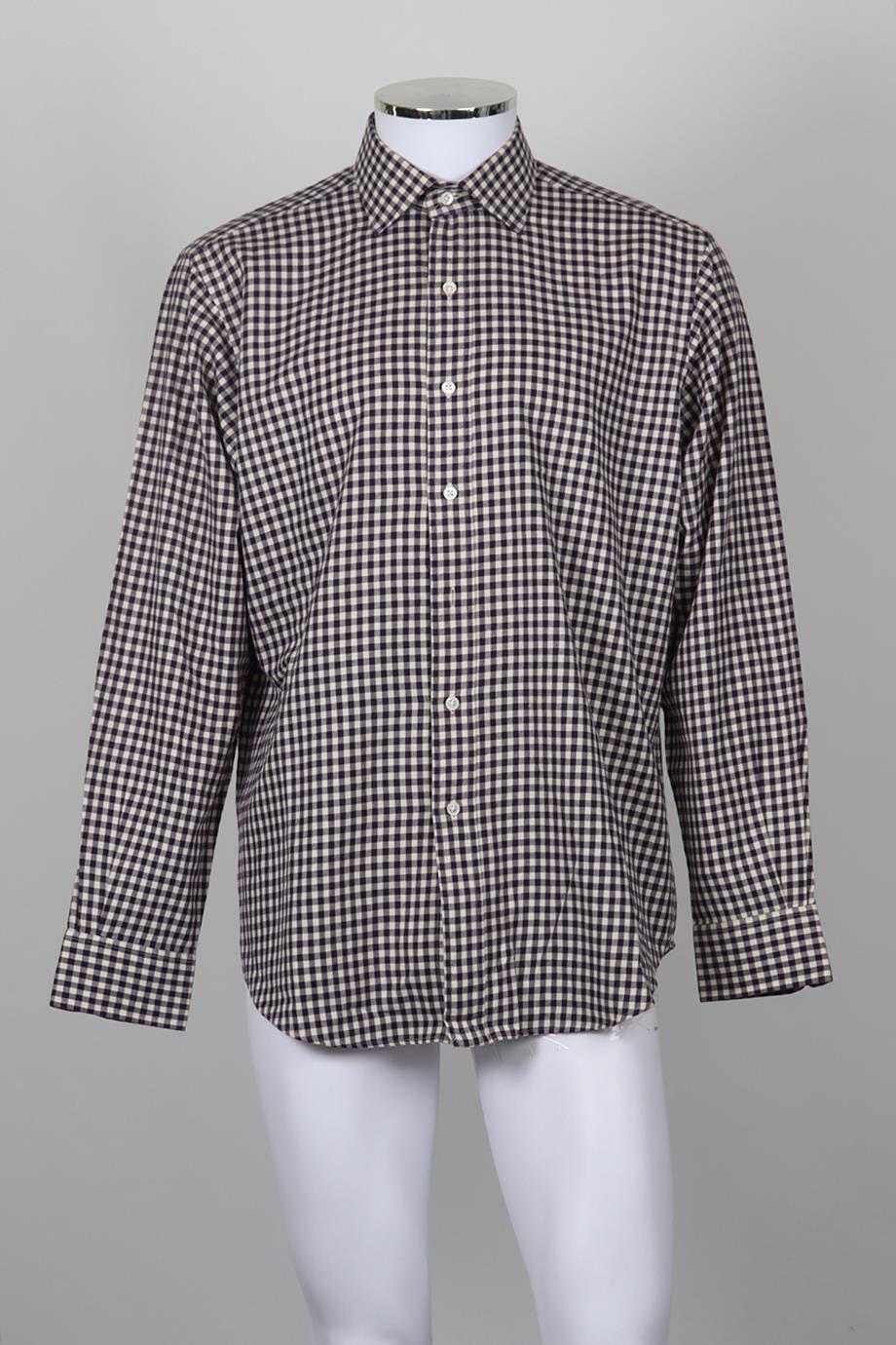 RALPH LAUREN MEN'S CHECKED COTTON SHIRT LARGE