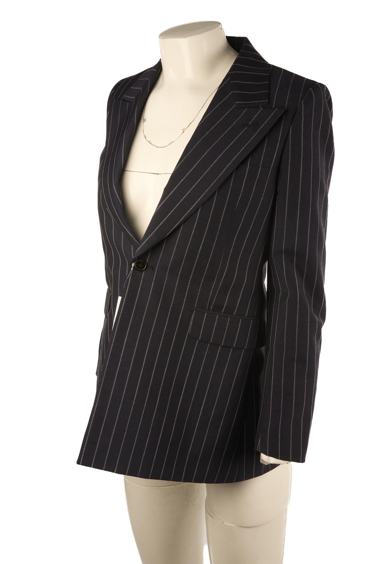 SAINT LAURENT NAVY WOOL BLAZER FR 36 UK 8