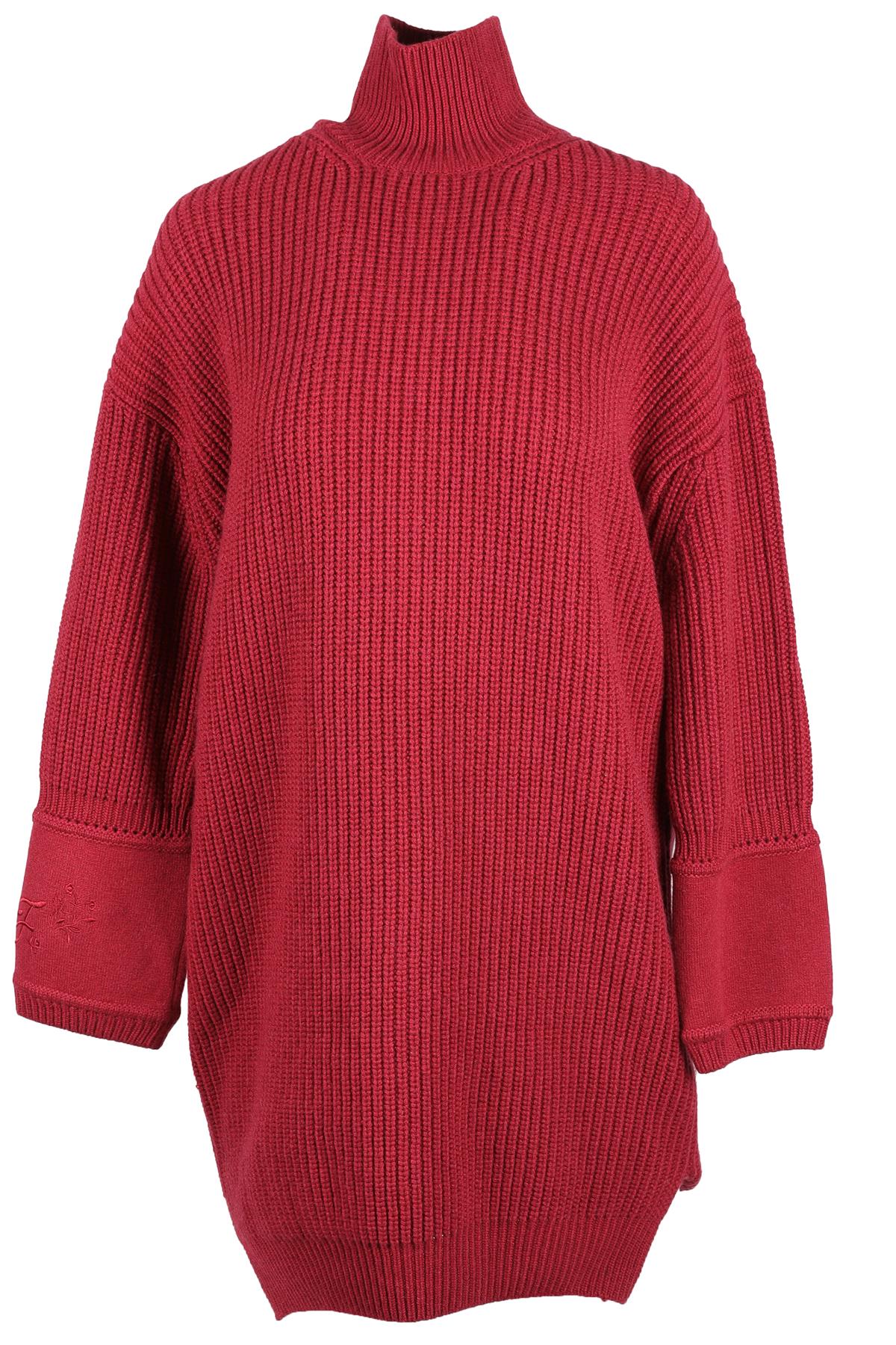FENDI BURGUNDY CASHMERE MINI DRESS IT 38 UK 6