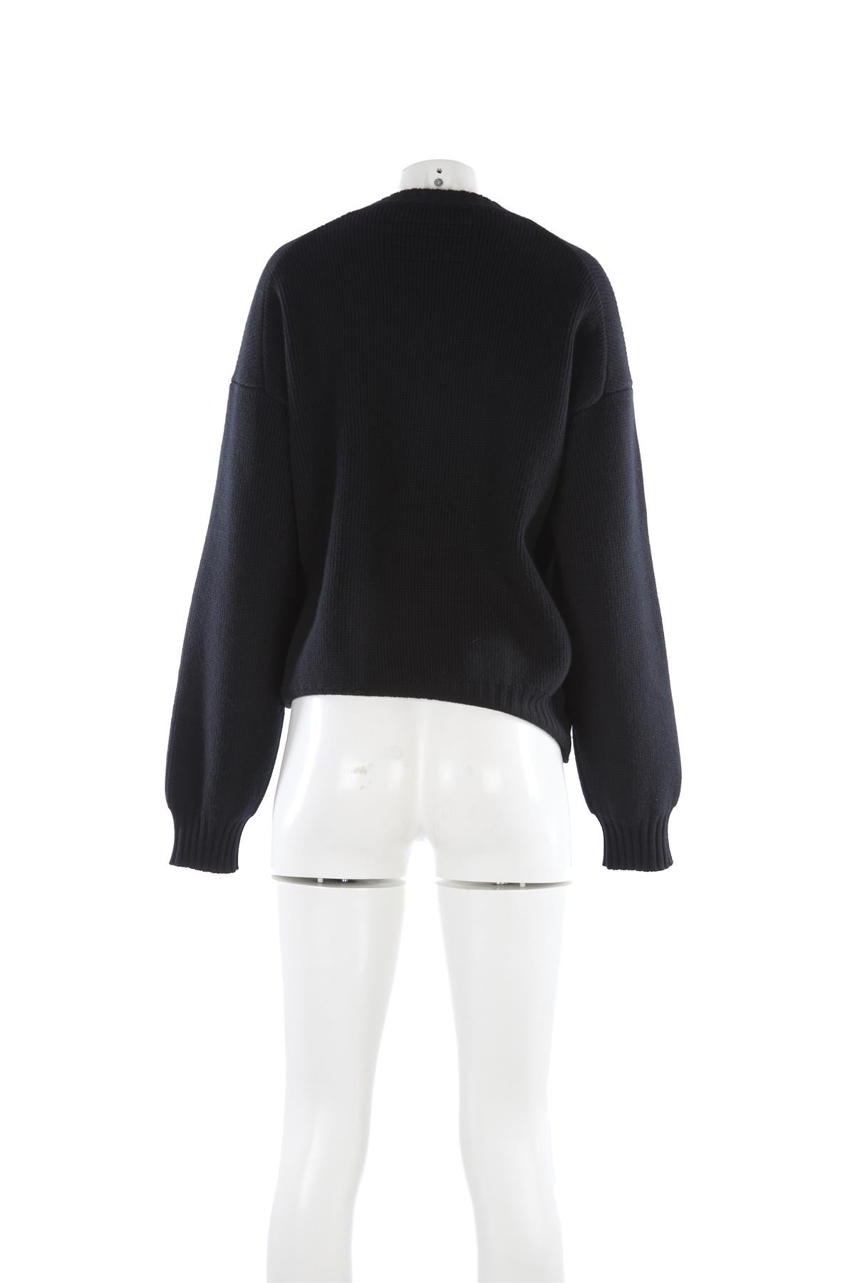 FRAME + RITZ PARIS BLACK CASHMERE SWEATER SMALL