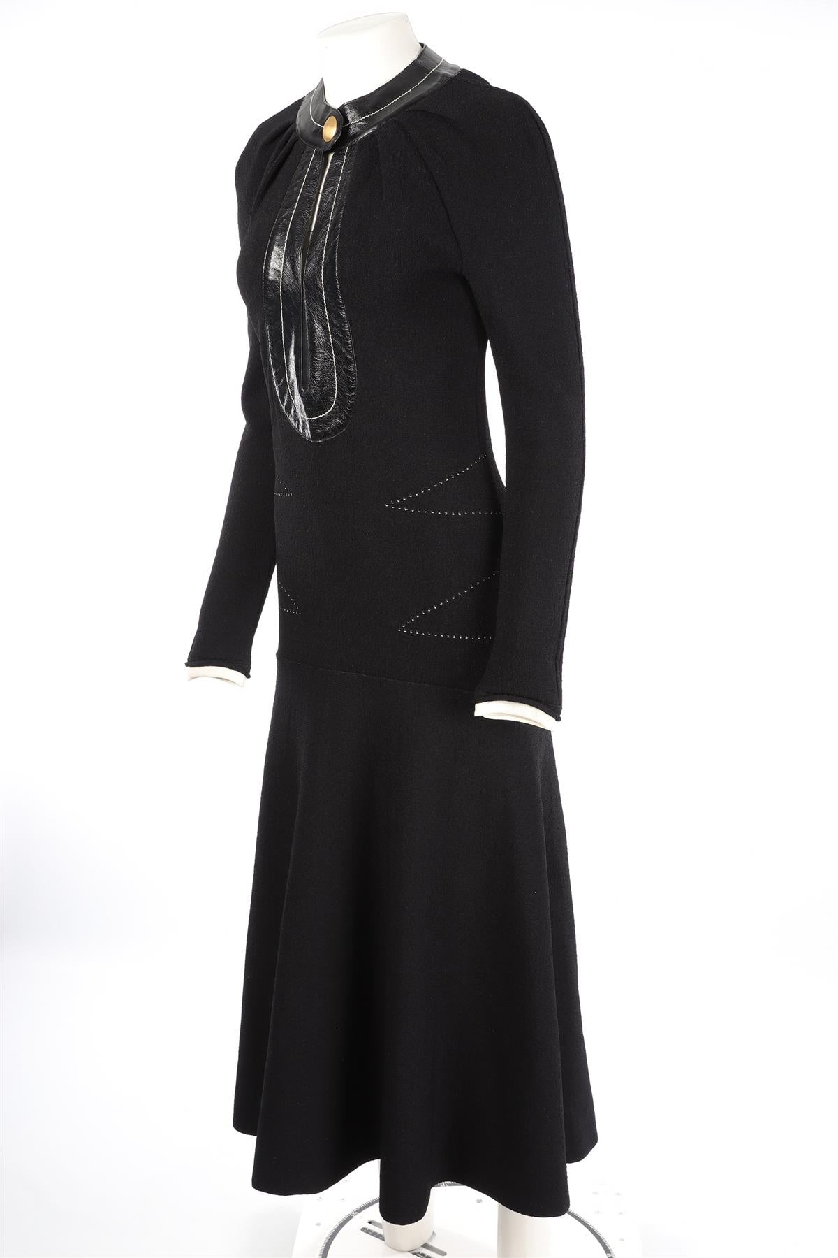PROENZA SCHOULER BLACK KNIT MAXI DRESS LARGE