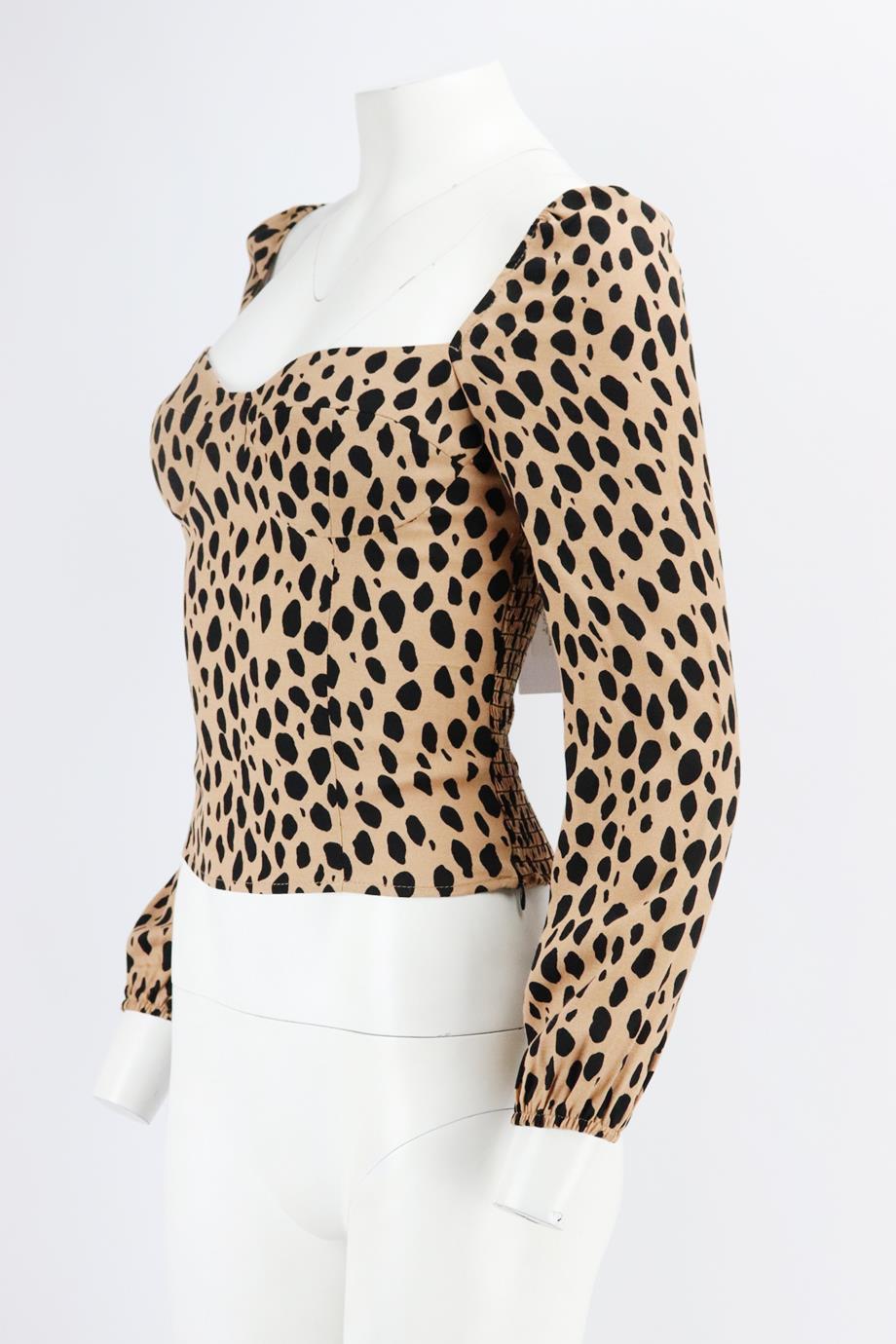 REFORMATION PRINTED CREPE TOP US 4 UK 8