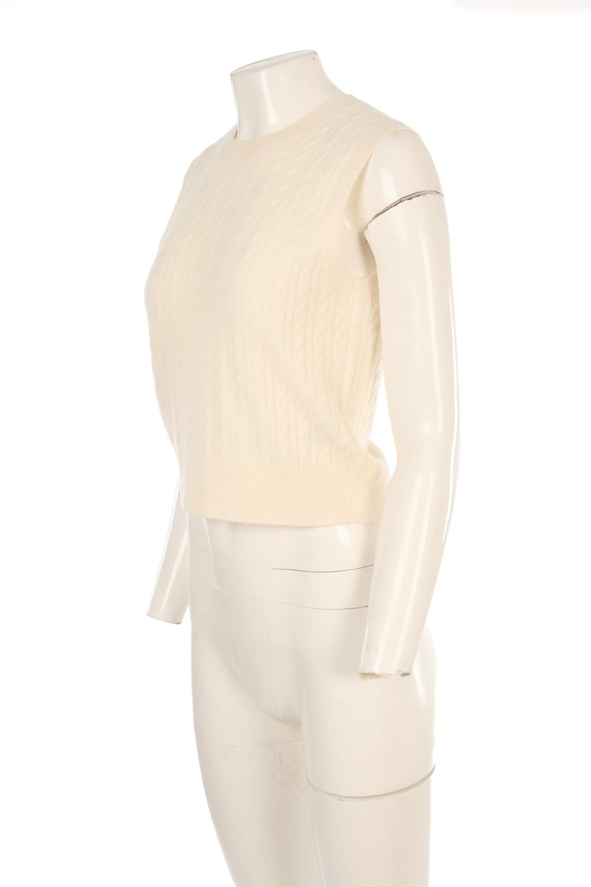 CLUB MONACO IVORY CASHMERE VEST MEDIUM