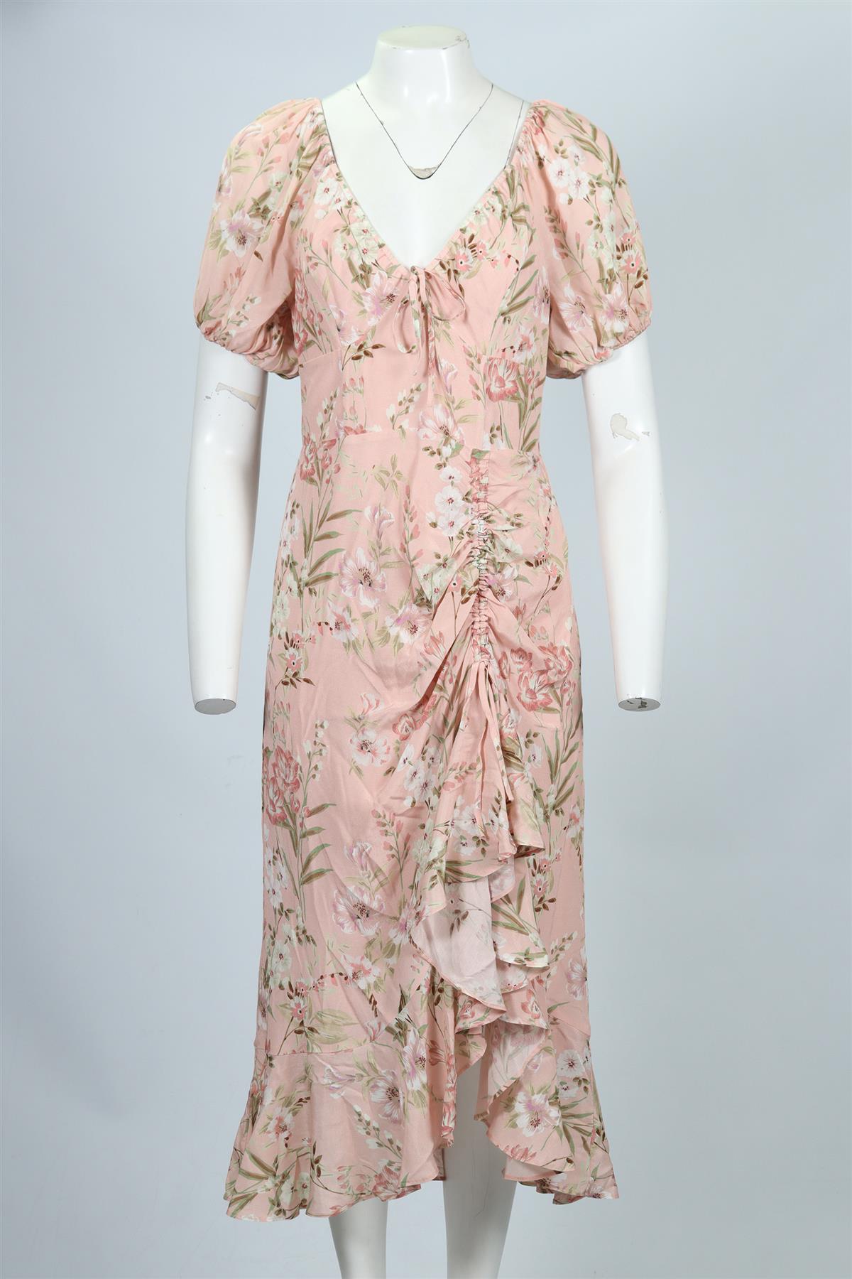 YUMI KIM CREPE MIDI DRESS LARGE
