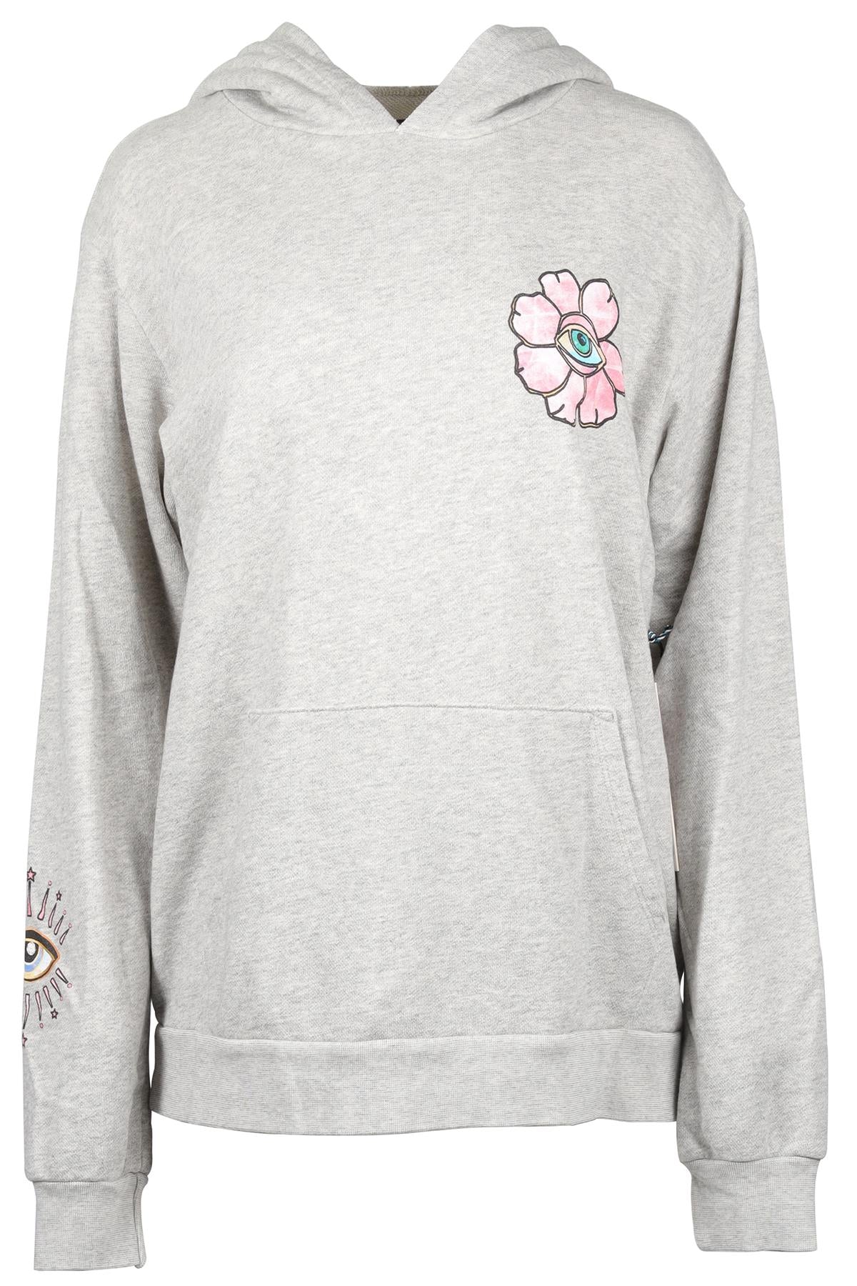 NSF + JACQUIE AICHE GREY COTTON HOODIE SMALL