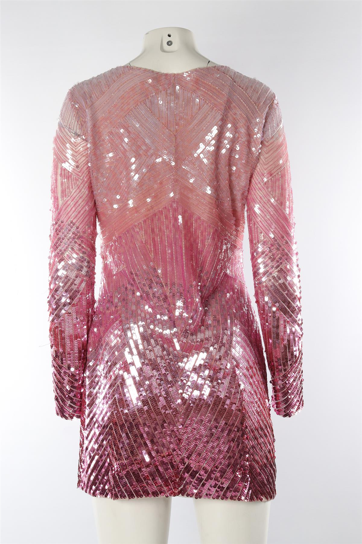 TEMPERLY LONDON PINK SEQUIN MINI DRESS UK 8