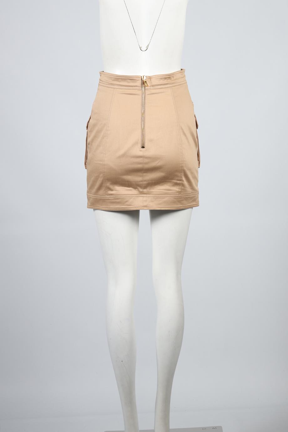 BALMAIN COTTON BLEND MINI SKIRT FR 38 UK 10