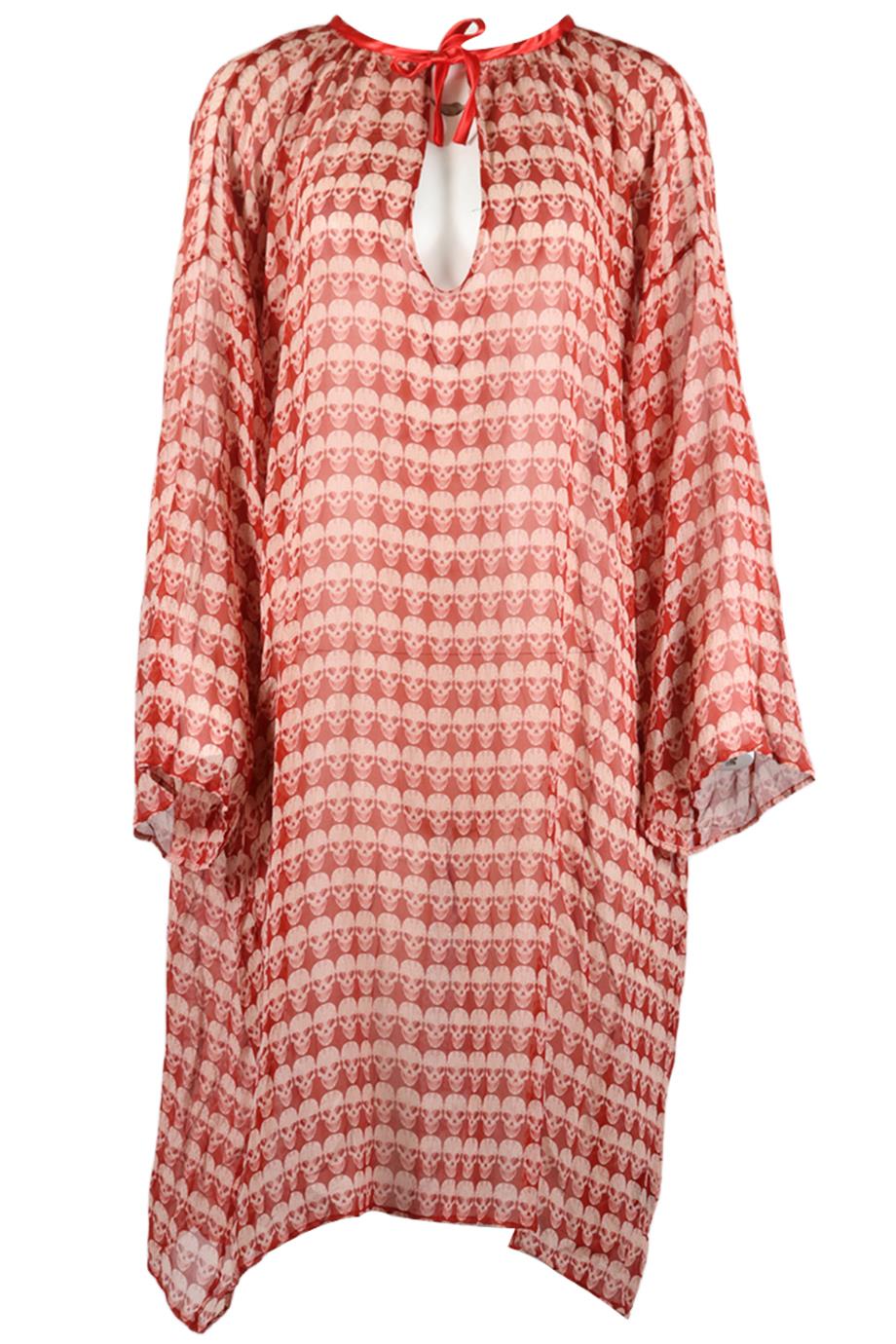 PAULA THOMAS FOR TW PRINTED SILK MIDI DRESS SMALL