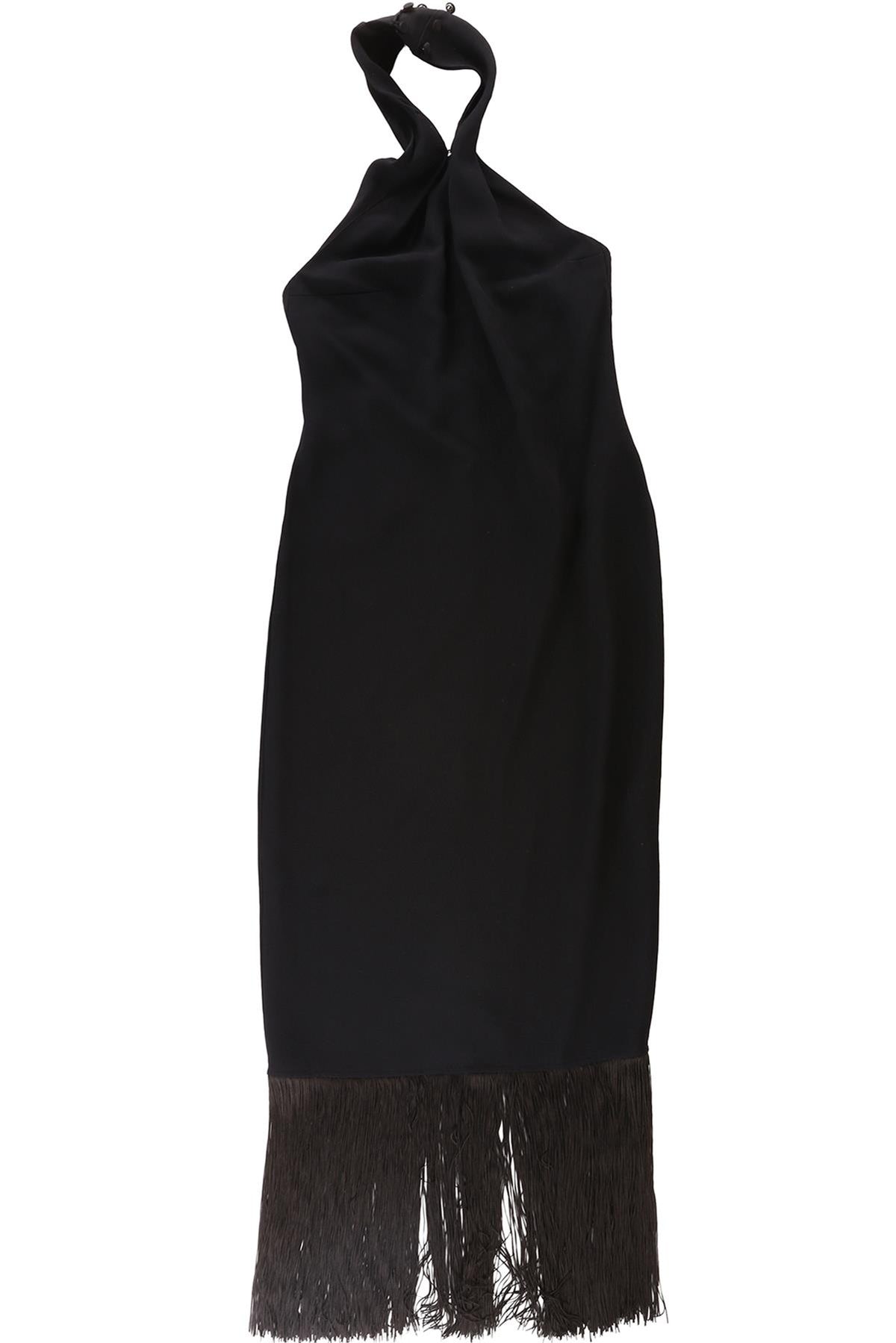 TALLER MARMO BLACK CREPE MAXI DRESS IT 38 UK 6