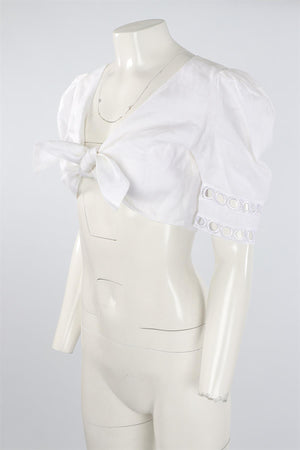 WIAMARI WHITE LINEN TOP LARGE