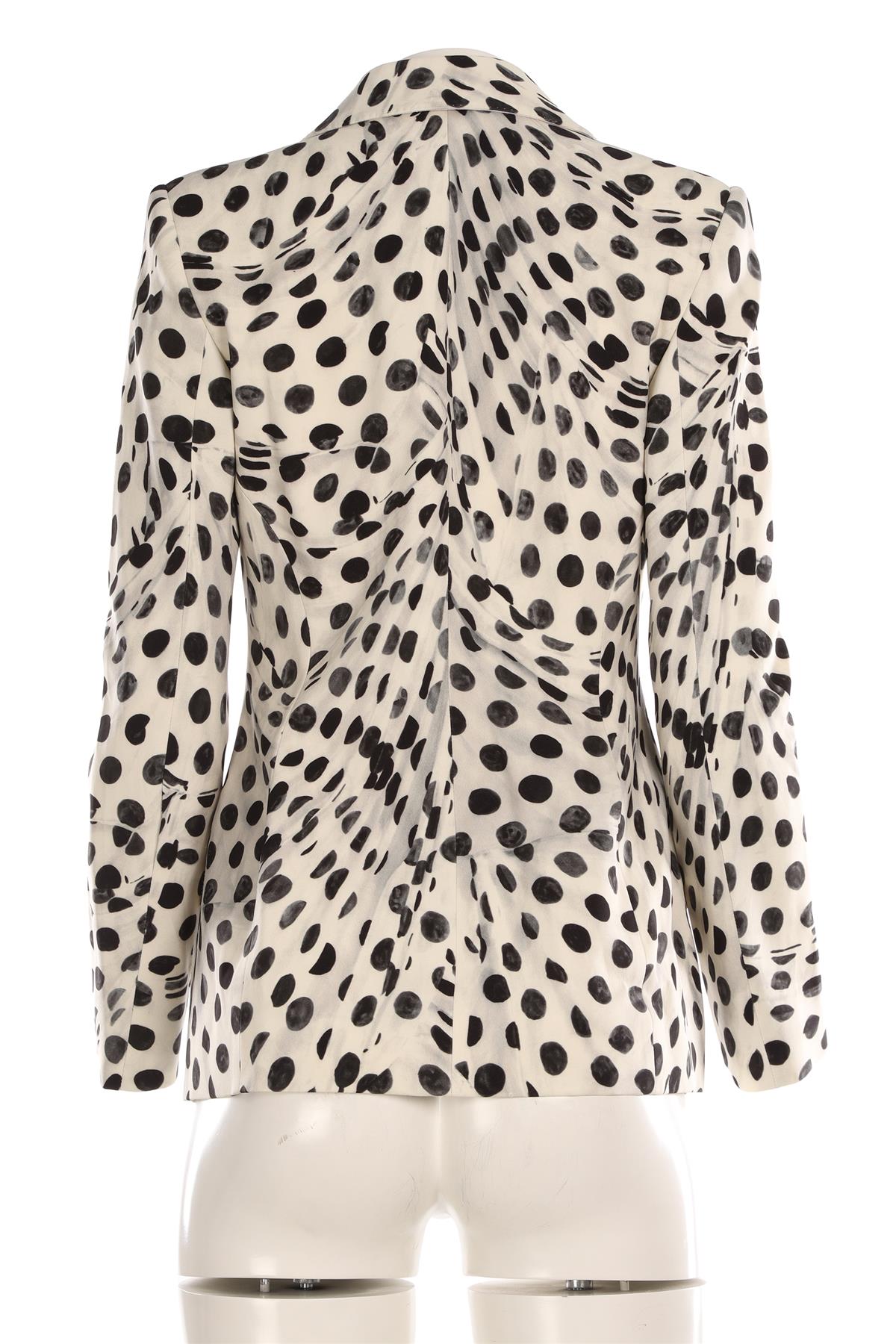 BRANDON MAXWELL IVORY SILK BLAZER US 2 UK 6