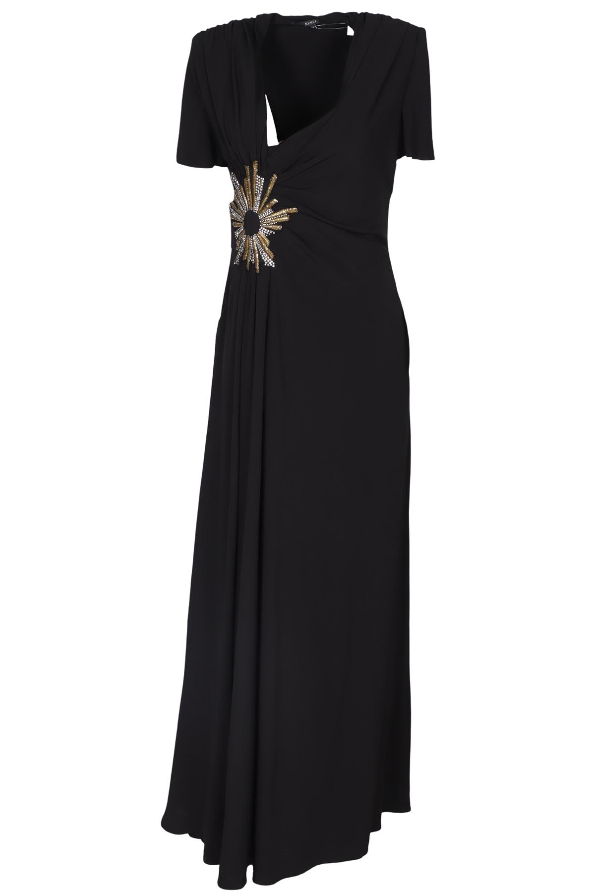 GUCCI BLACK SILK GOWN IT 44 UK 12