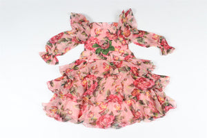 DOLCE & GABANNA PINK KIDS GIRLS SILK DRESS 4 YEARS