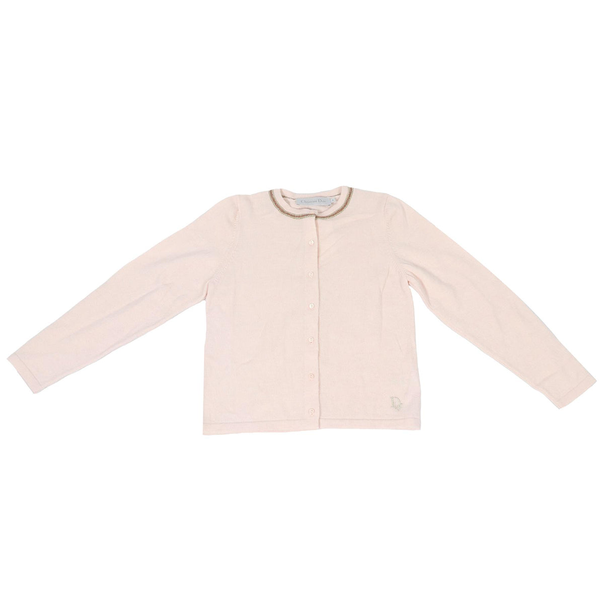 CHRISTIAN DIOR PINK KIDS GIRLS WOOL CARDIGAN 8 YEARS