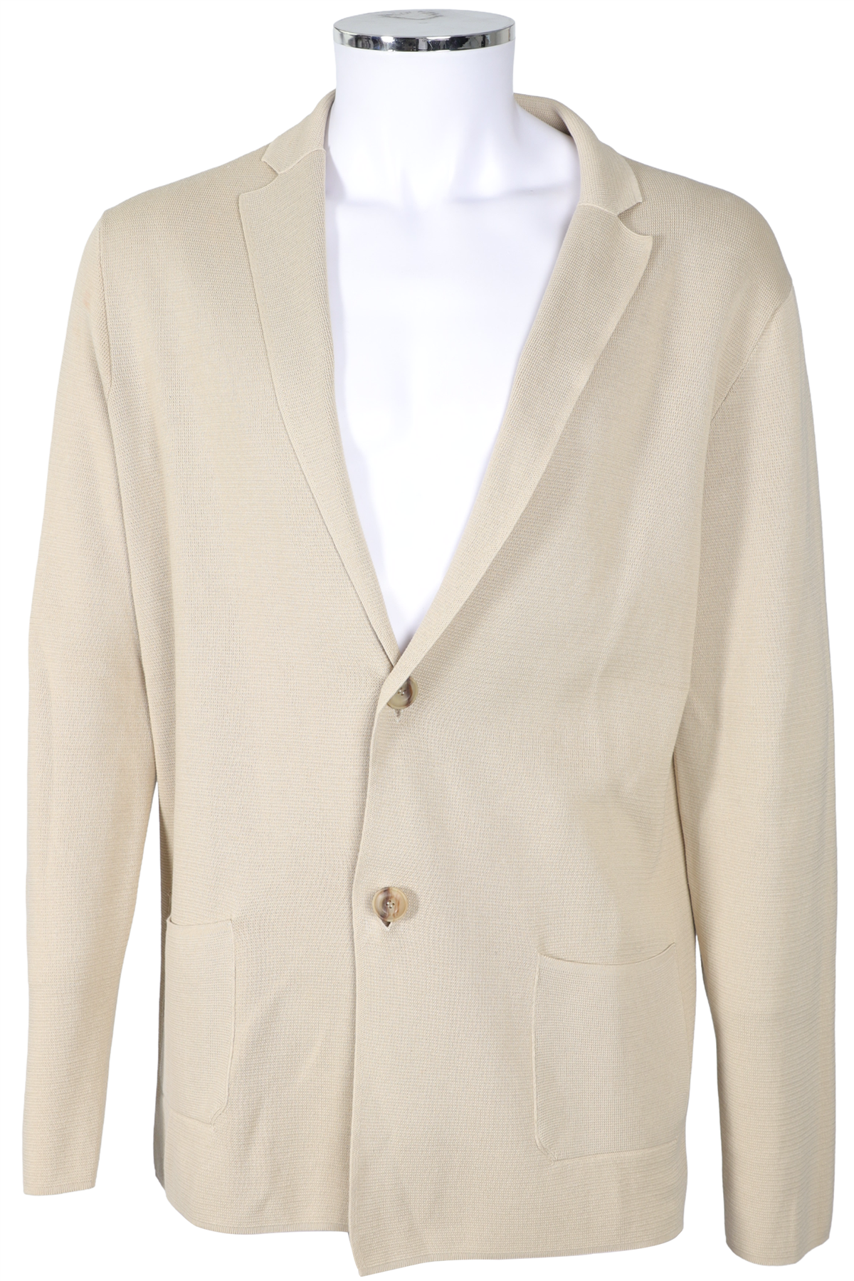THOM SWEENEY BEIGE MEN'S COTTON CARDIGAN XLARGE