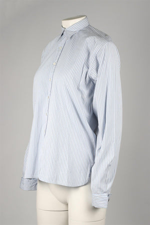 RALPH LAUREN COLLECTION BLUE COTTON SHIRT US 6 UK 10