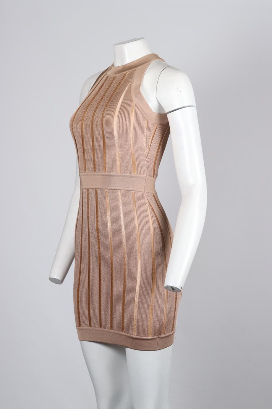 BALMAIN STRETCH KNIT MINI DRESS FR 36 UK 8