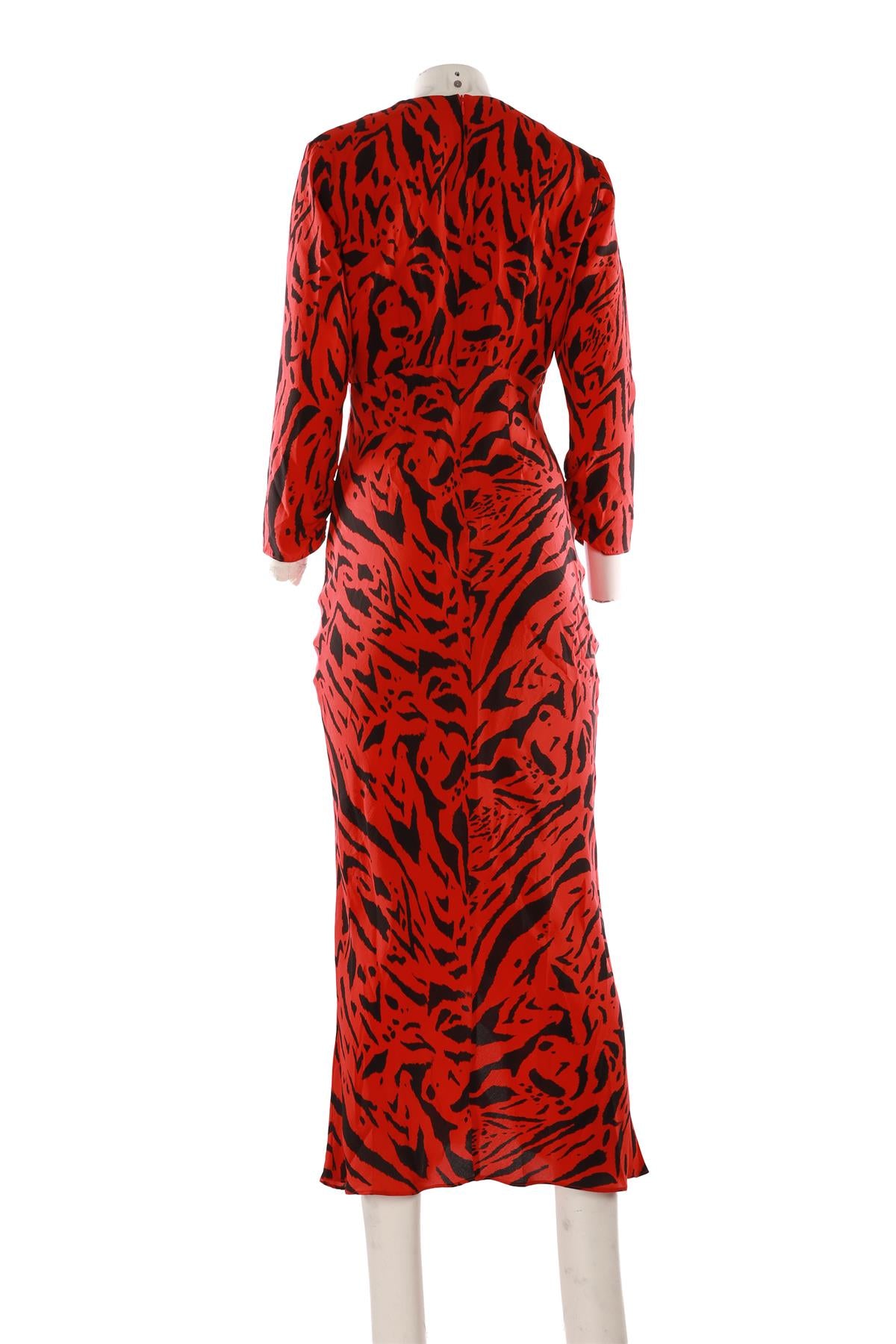 RED CREPE MAXI DRESS
