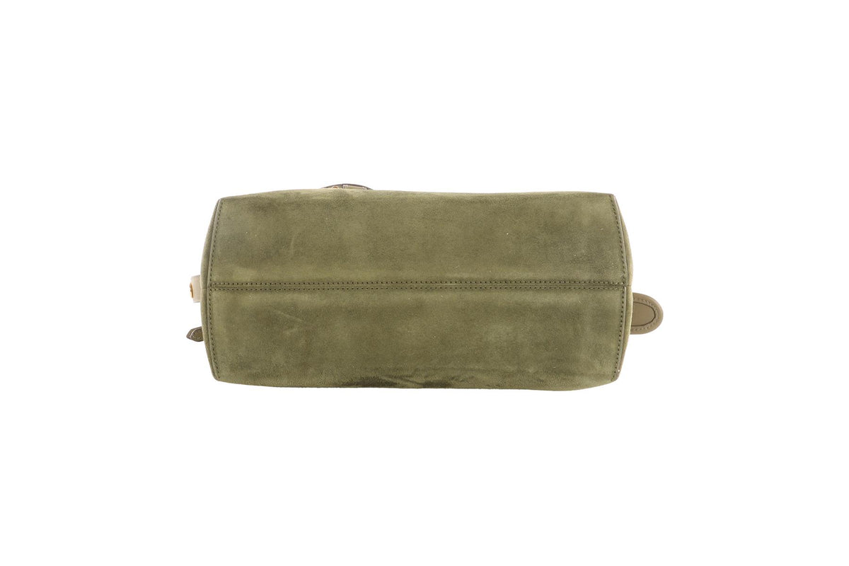 FENDI GREEN BY THE WAY MEDIUM SUEDE SHOULDER BAG