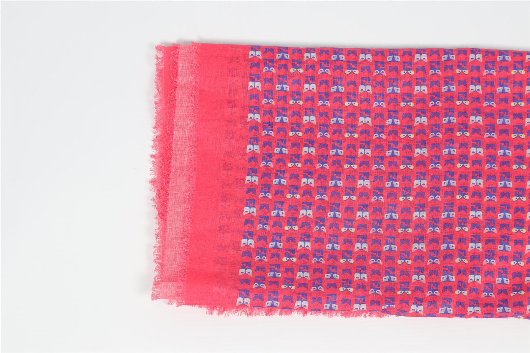 FENDI PINK COTTON SCARF
