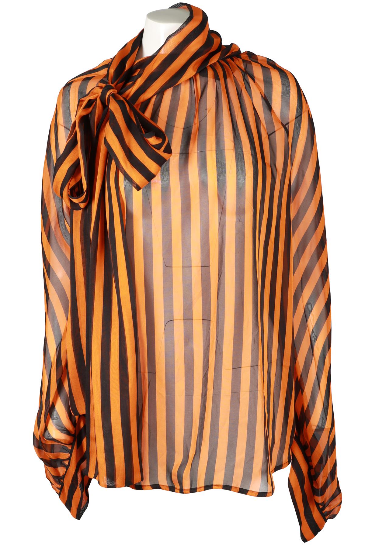 PETAR PETROV ORANGE AND BLACK SILK TOP IT 38 UK 6