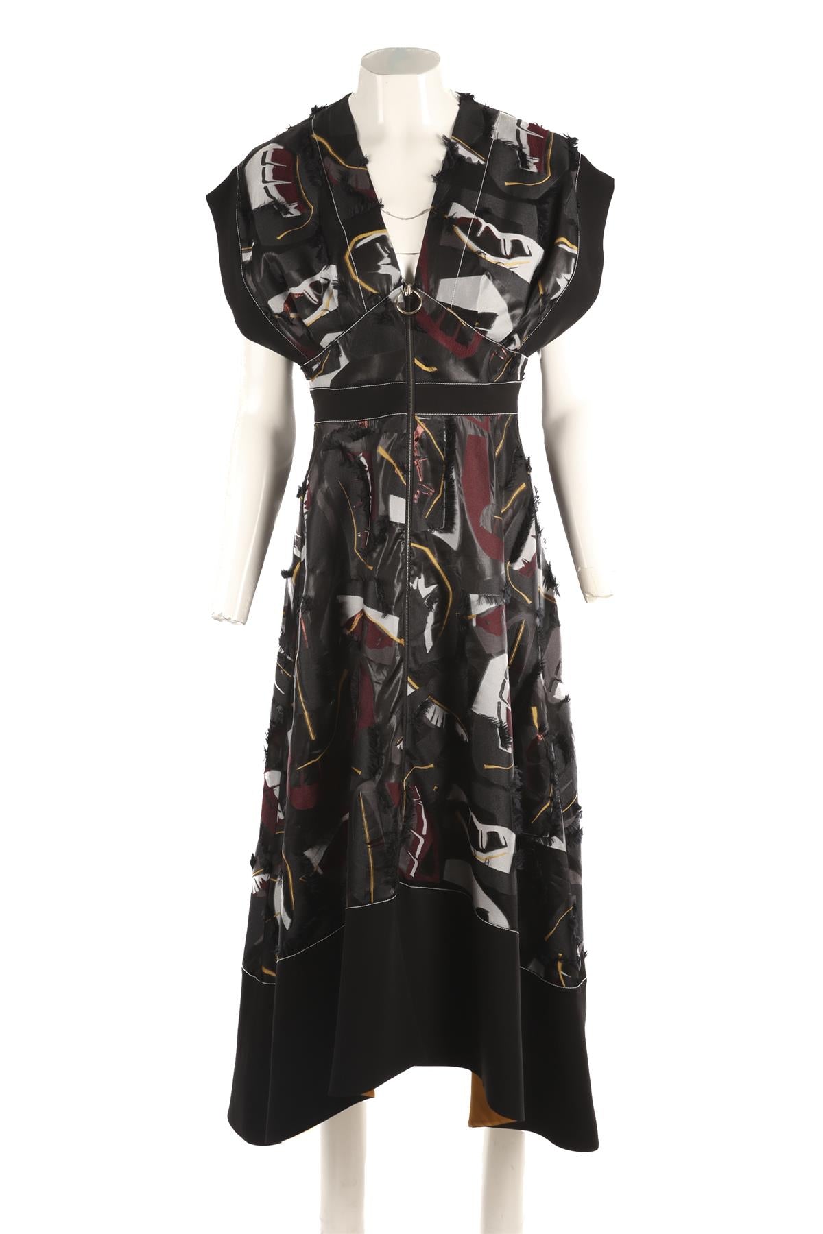 ROKSANDA BLACK SILK MAXI DRESS MEDIUM