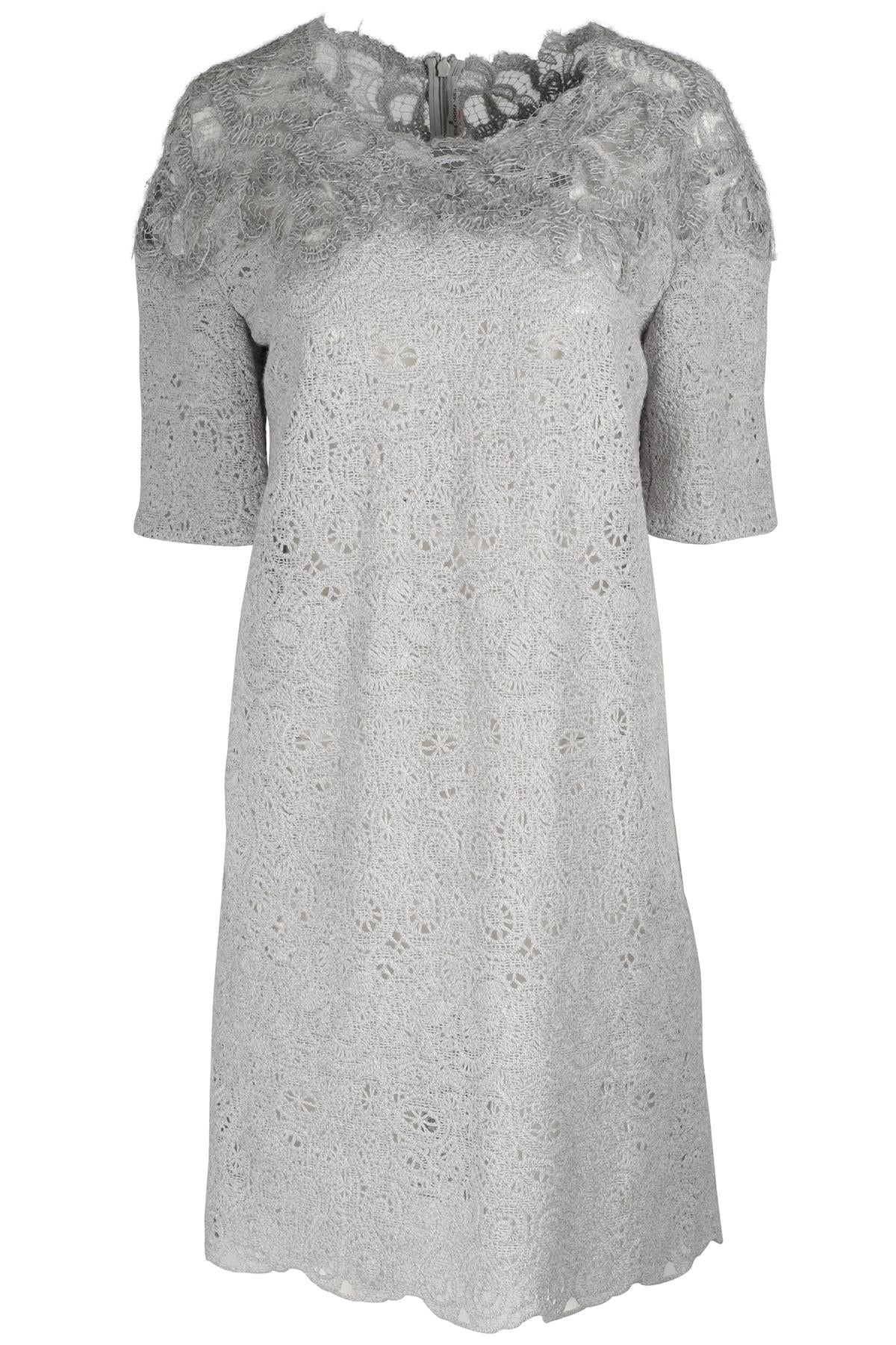 ERMANNO SCERVINO GREY WOOL DRESS IT 44 UK 12