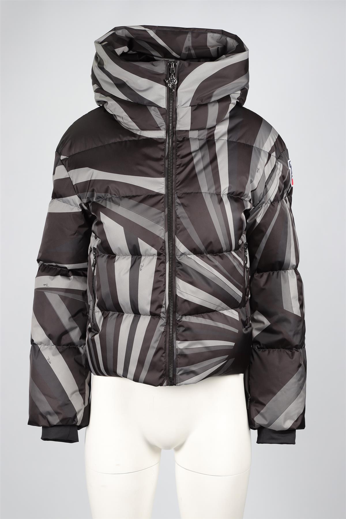 EMILIO PUCCI + FUSALP GREY PADDED DOWN JACKET FR 38 UK 10