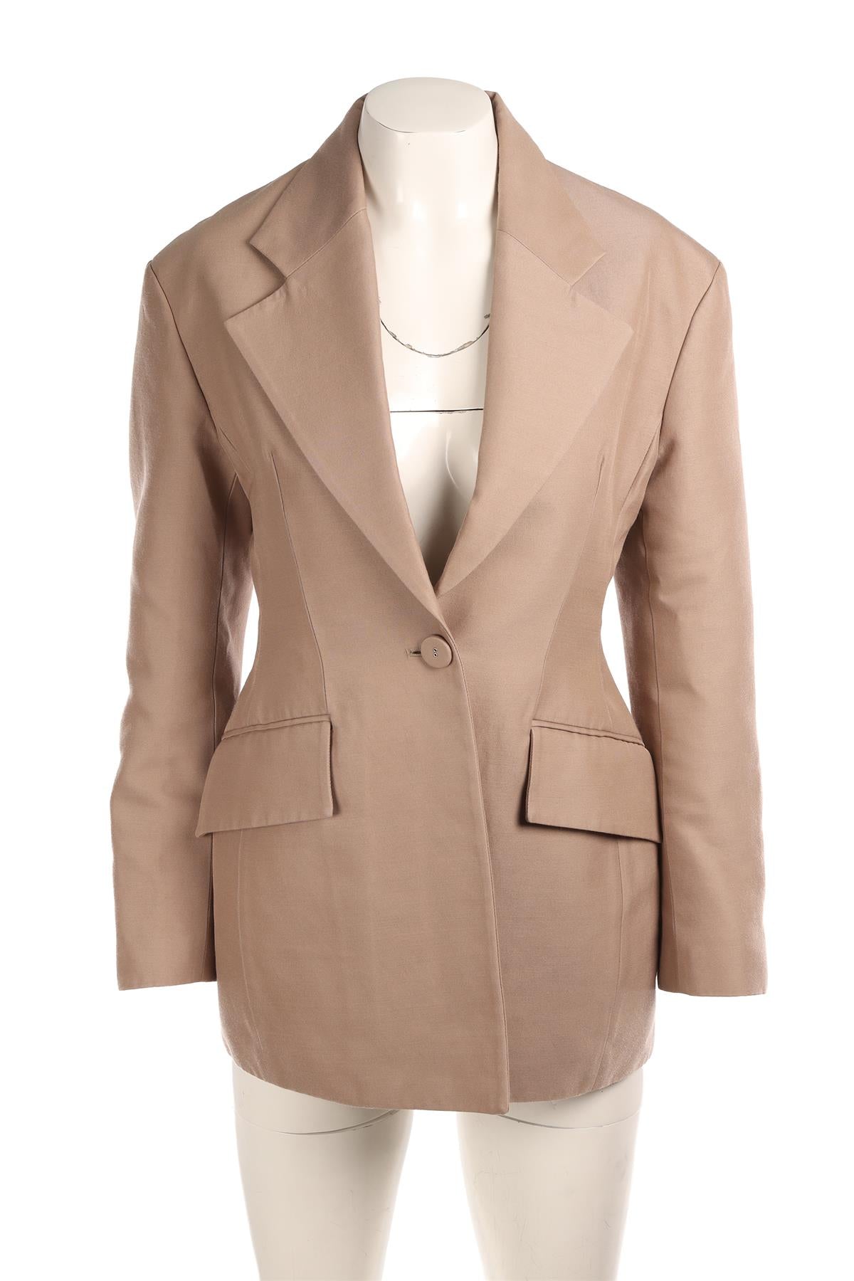 PROENZA SCHOULER BEIGE WOOL BLAZER US 6 UK 10