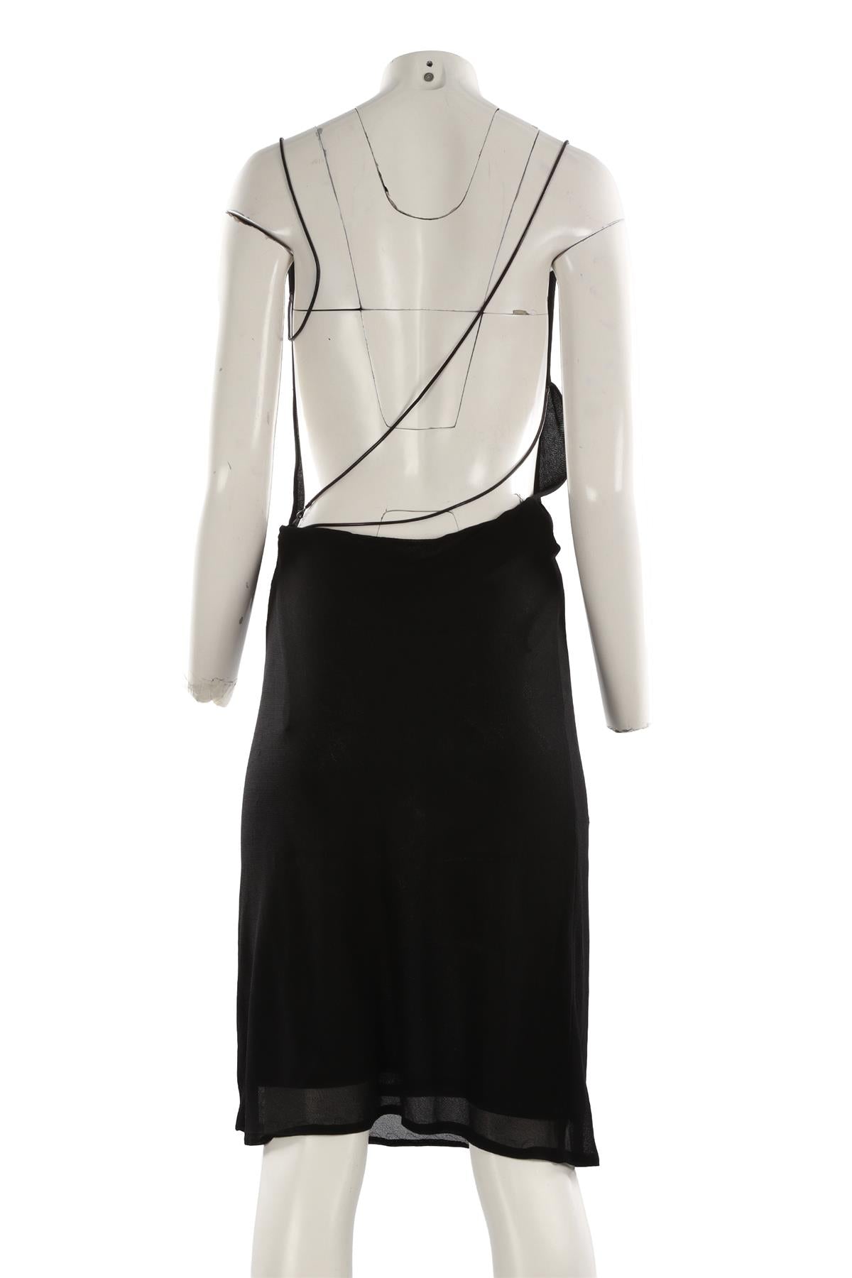 GUCCI BLACK 1997 KNIT MINI DRESS SMALL