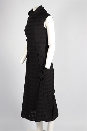 THE ROW BLACK COTTON MAXI DRESS XSMALL