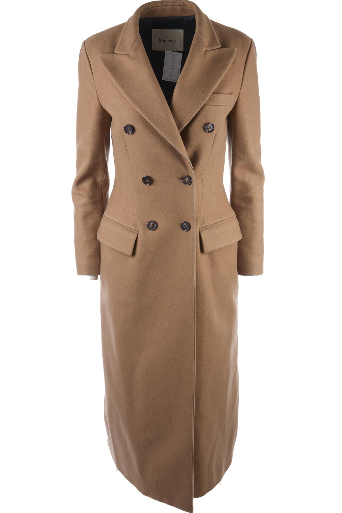MULBERRY BROWN WOOL COAT IT 44 UK 12