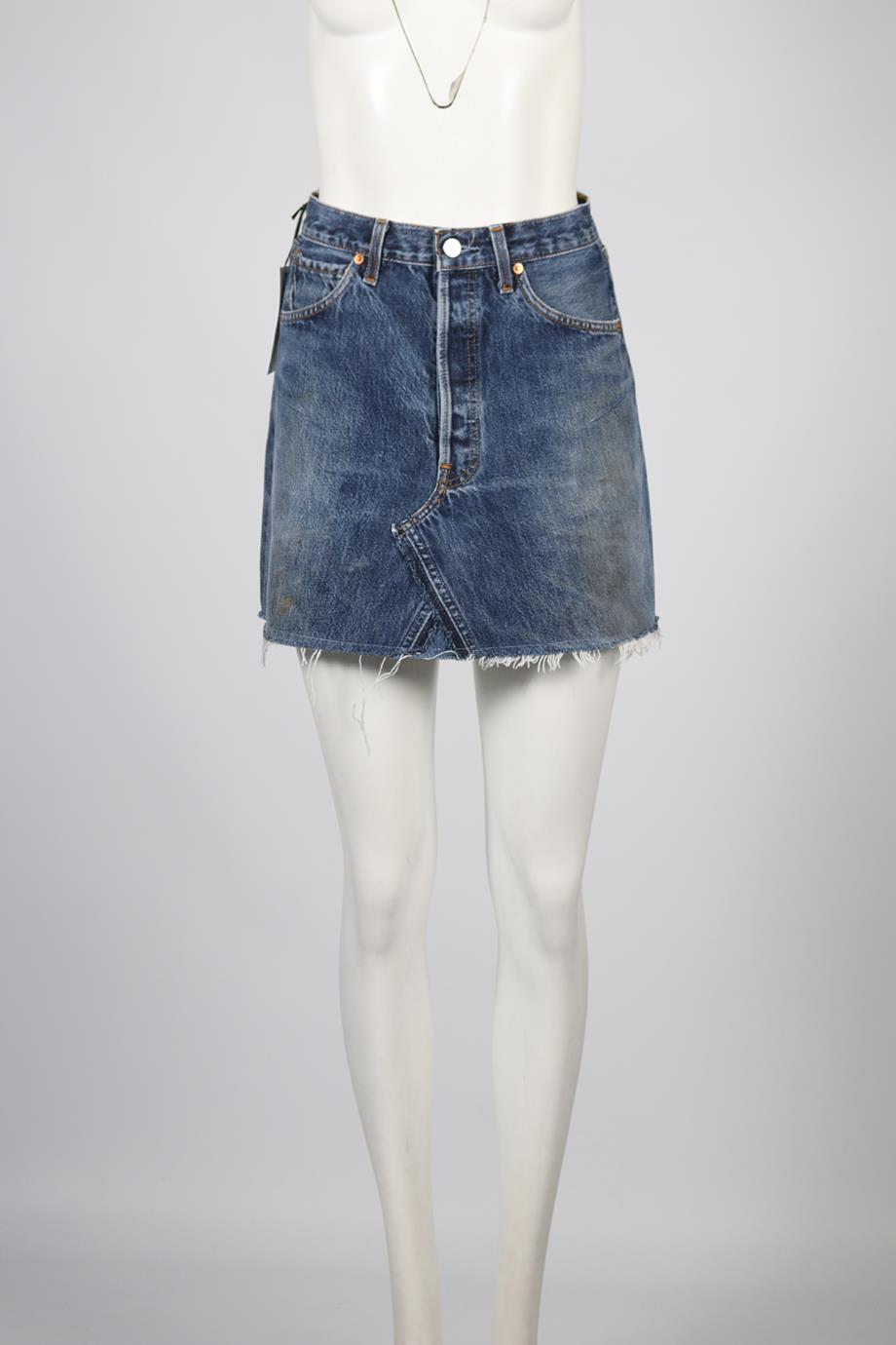 RE/DONE DENIM MINI SKIRT W25 UK 6-8
