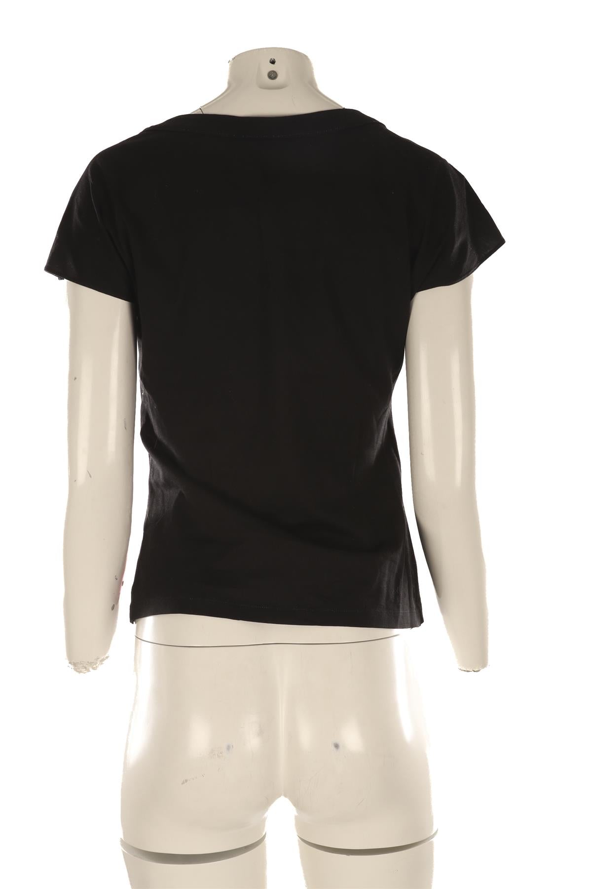 CHANEL BLACK 2015 COTTON T-SHIRT FR 42 UK 14