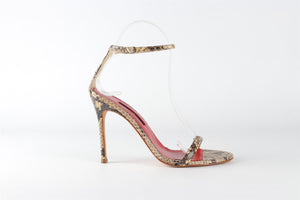 CH CAROLINA HERRERA BEIGE SNAKESKIN SANDALS EU 36 UK 3 US 6