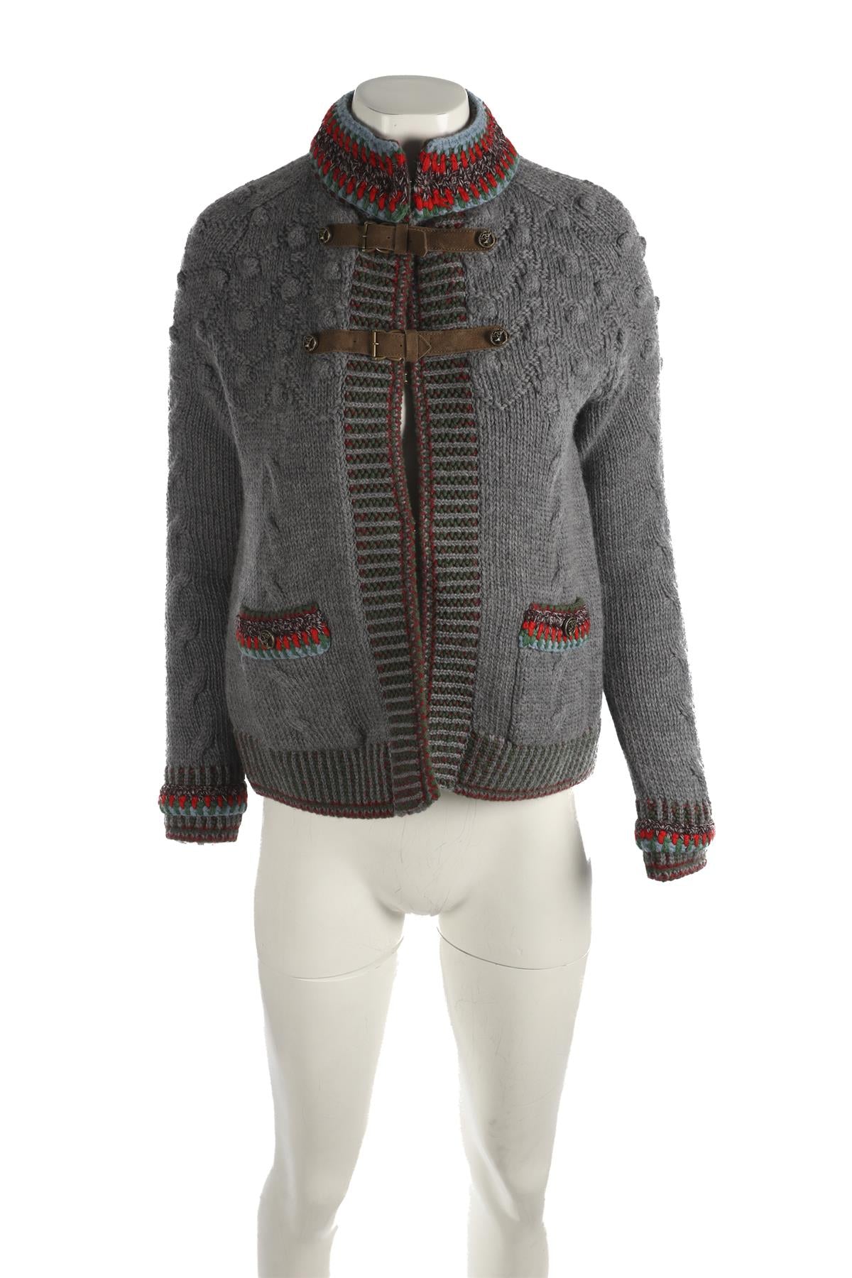 CHANEL BLUE 2015 WOOL CARDIGAN FR 34 UK 6