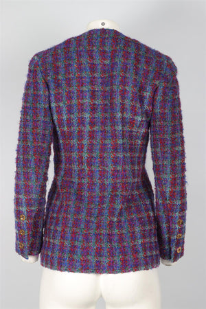 CHANEL MULTI 1991 TWEED JACKET FR 36 UK 8