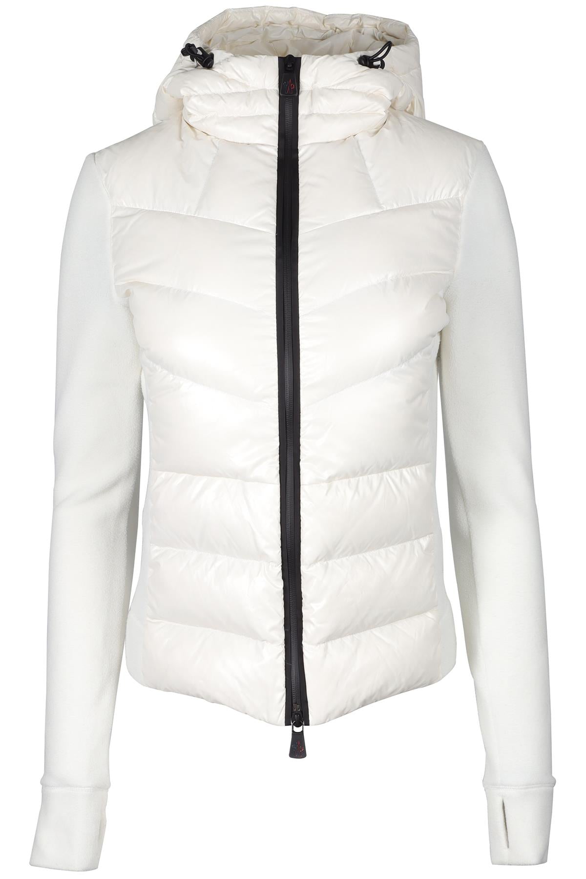 MONCLER GRENOBLE IVORY FLEECE HOODIE SMALL