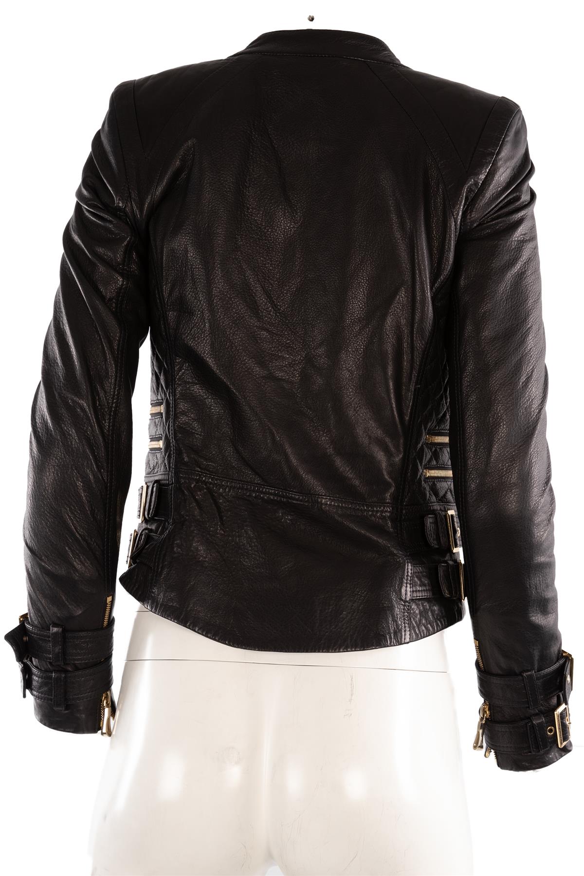 ETOILE LONDON BLACK LEATHER JACKET IT 38 UK 6