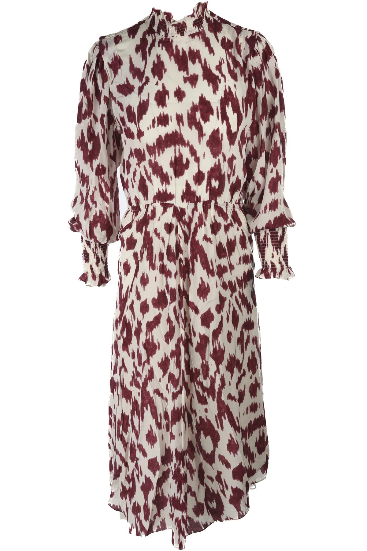 ISABEL MARANT ETOILE BURGUNDY SILK MAXI DRESS FR 34 UK 6