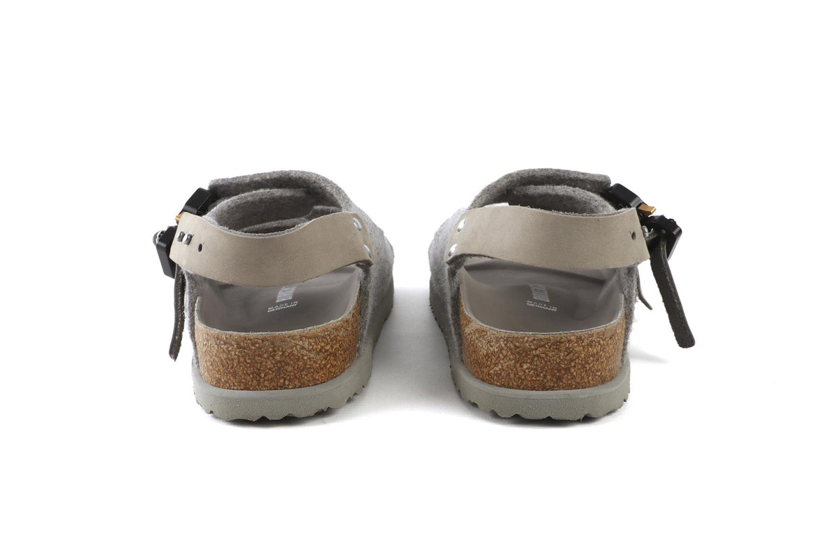 CHRISTIAN DIOR + BIRKENSTOCK GREY MILANO FELT SANDALS EU 39 UK 6 US 9
